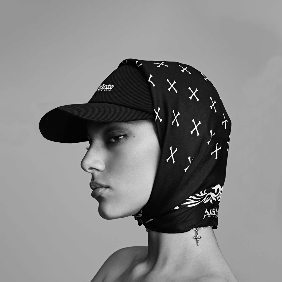 Antidote BUYERS CLUB レザー　キャップ　シルバー　ブラック Antidote BUYERS CLUB レザー キャップ シルバー ブラック 【公式通販】